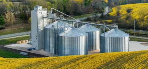 Basut Silo tahıl depolama tesisi hava görünümü